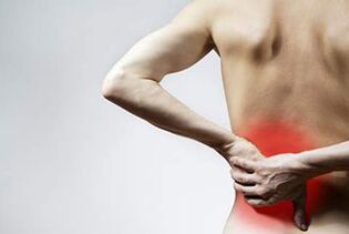 Back pain in the lumbar region